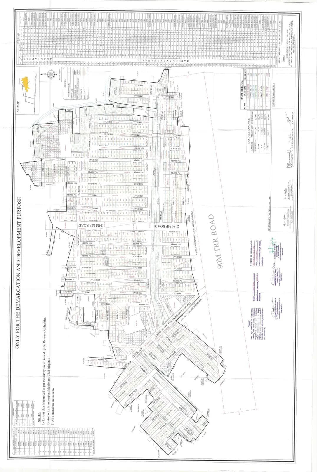 KNS Samooha Phase III: Approved Layout Plan (filed with Karnataka RERA)