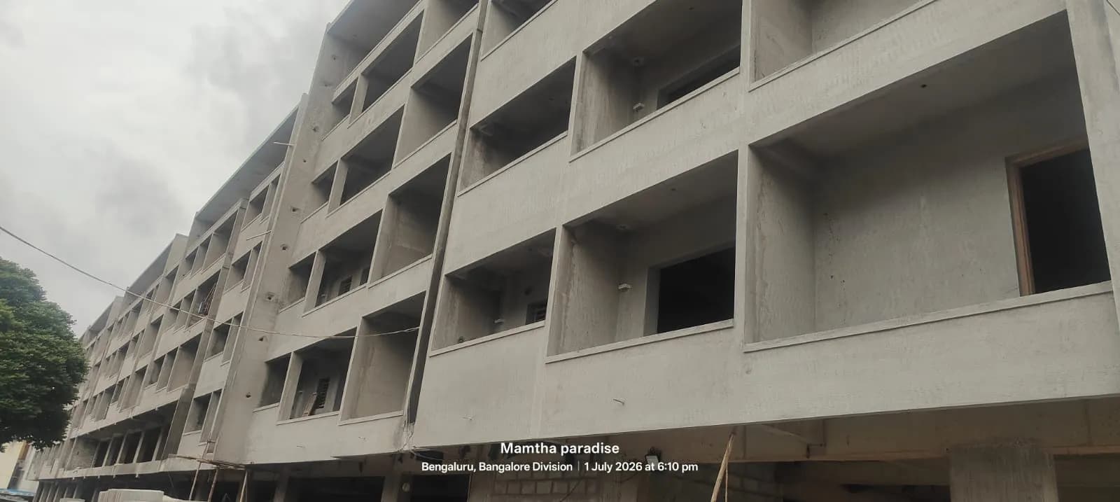 Mamtha Paradise: Site photo filed with Karnataka RERA