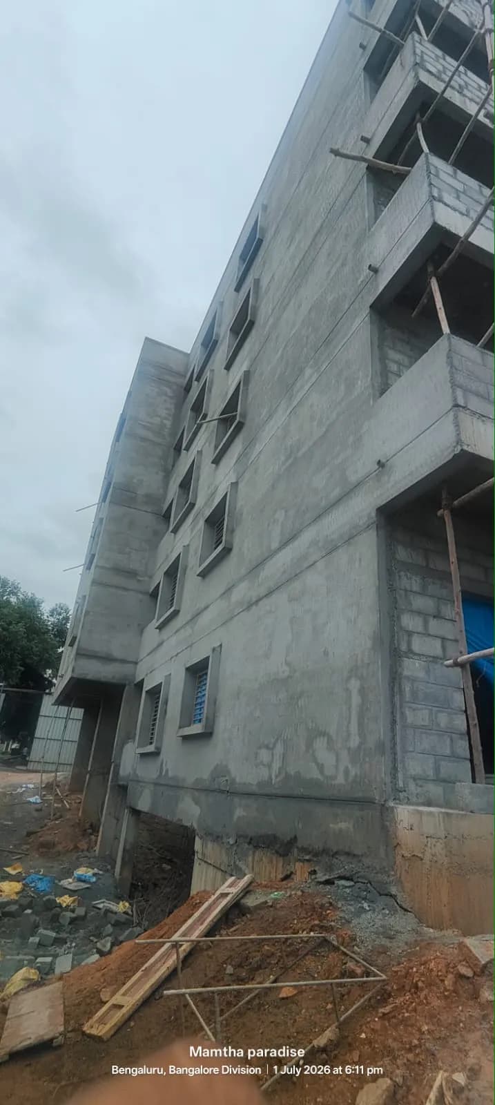 Mamtha Paradise: Site photo filed with Karnataka RERA