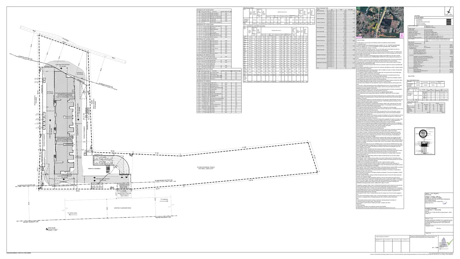 BCM Panache: Approved Building/Plotting Plan, page 1 (filed with Karnataka RERA)