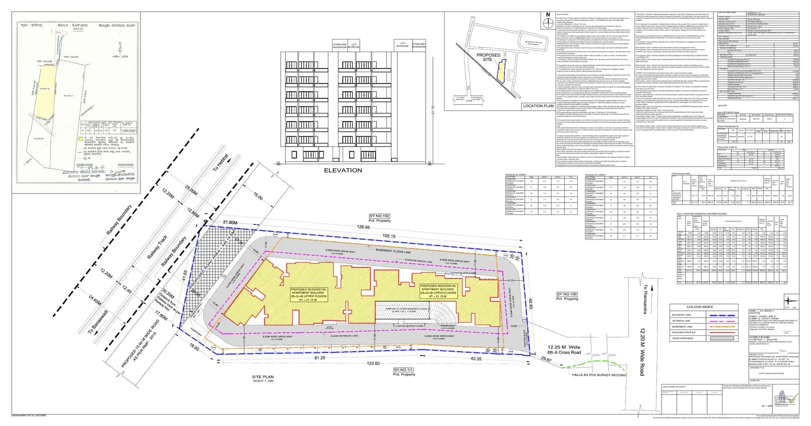 BRR North Excellency Phase I: Approved Building Plan, page 1 (filed with Karnataka RERA)