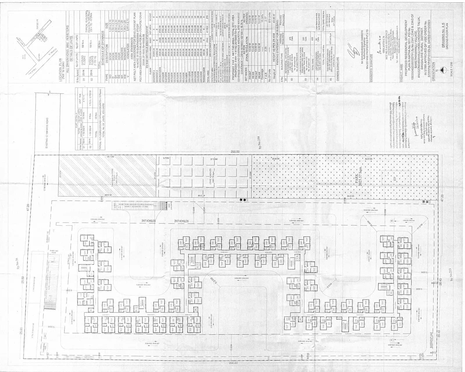 DS Max Sky Fields: 4 GROUND FLOOR PLAN.pdf (filed with Karnataka RERA)