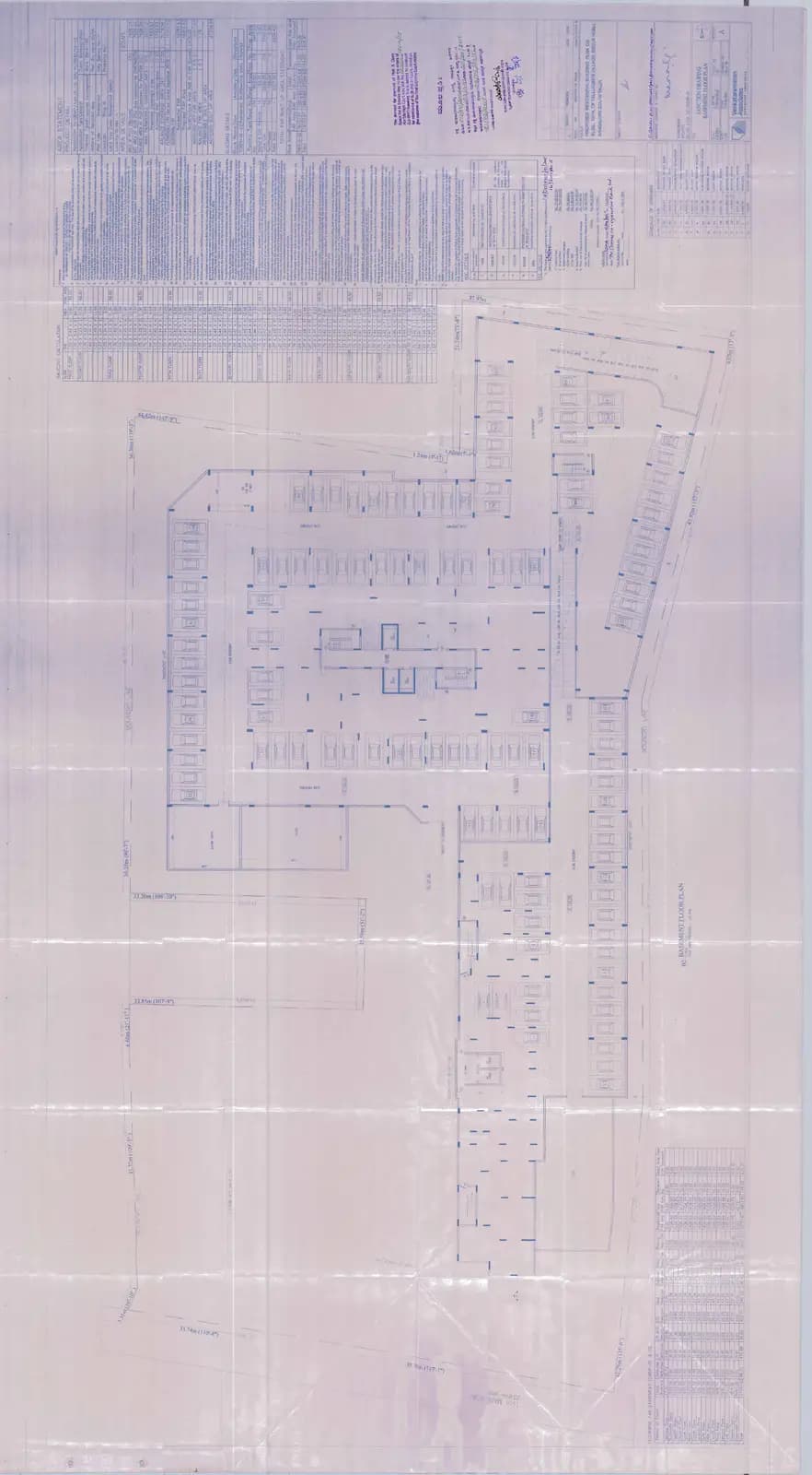 Meenakshi Vrindavan: Basement floor plan.pdf (filed with Karnataka RERA)