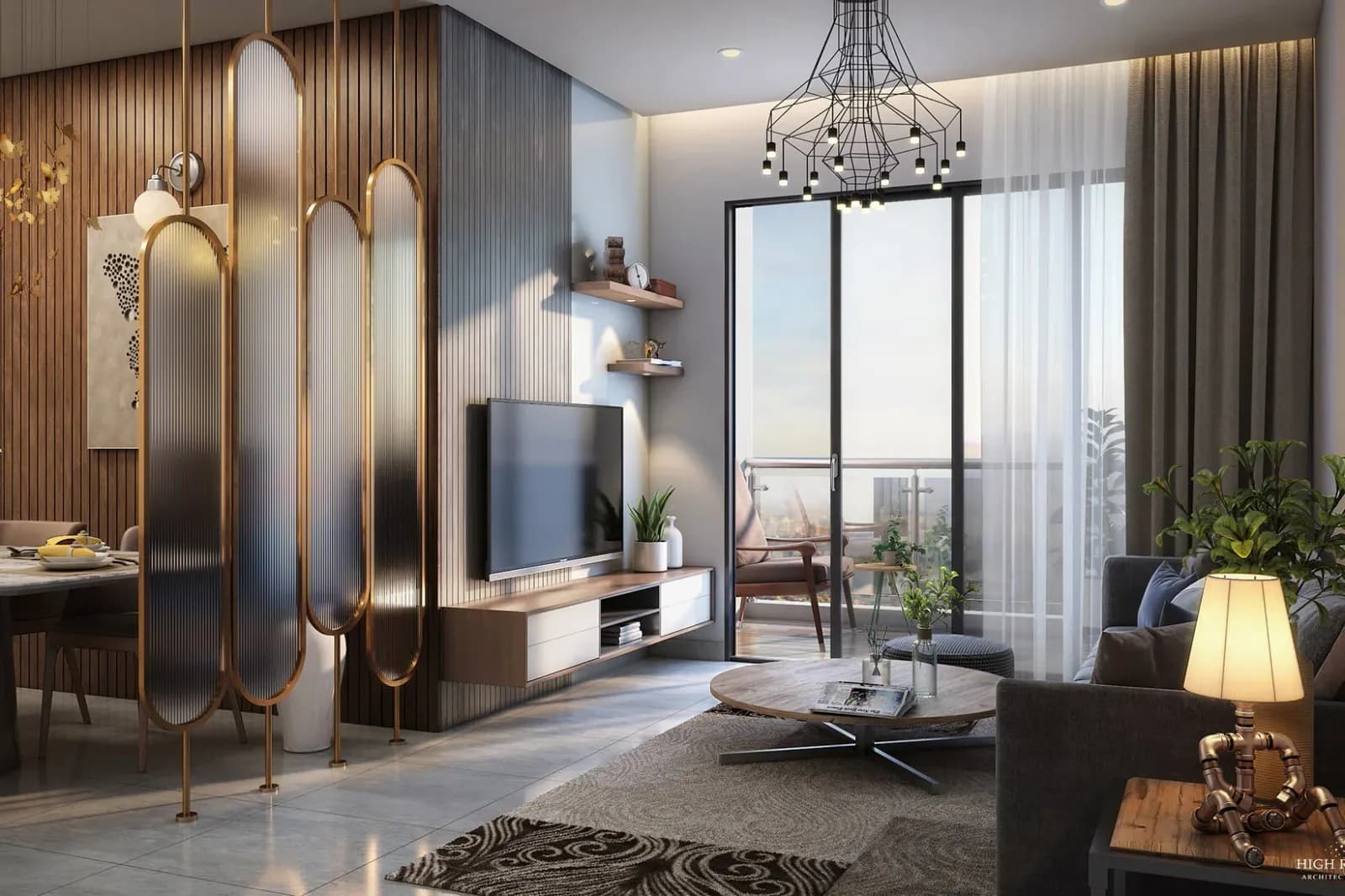 Sattva Forest Ridge: Living and dining area with modern furnishings (artist’s impression)