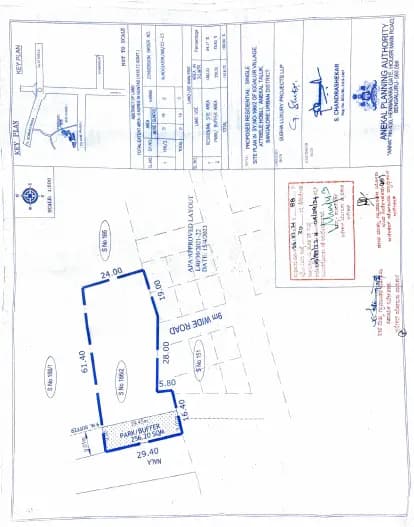 Subha Eden - 1: 1) Sy No 166-2-Approved Original Single Plot layout plan (filed with Karnataka RERA)