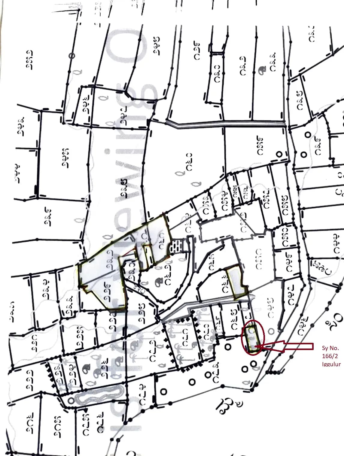 Subha Eden - 1: 7) Demarcation of proposed land in original Village map (filed with Karnataka RERA)