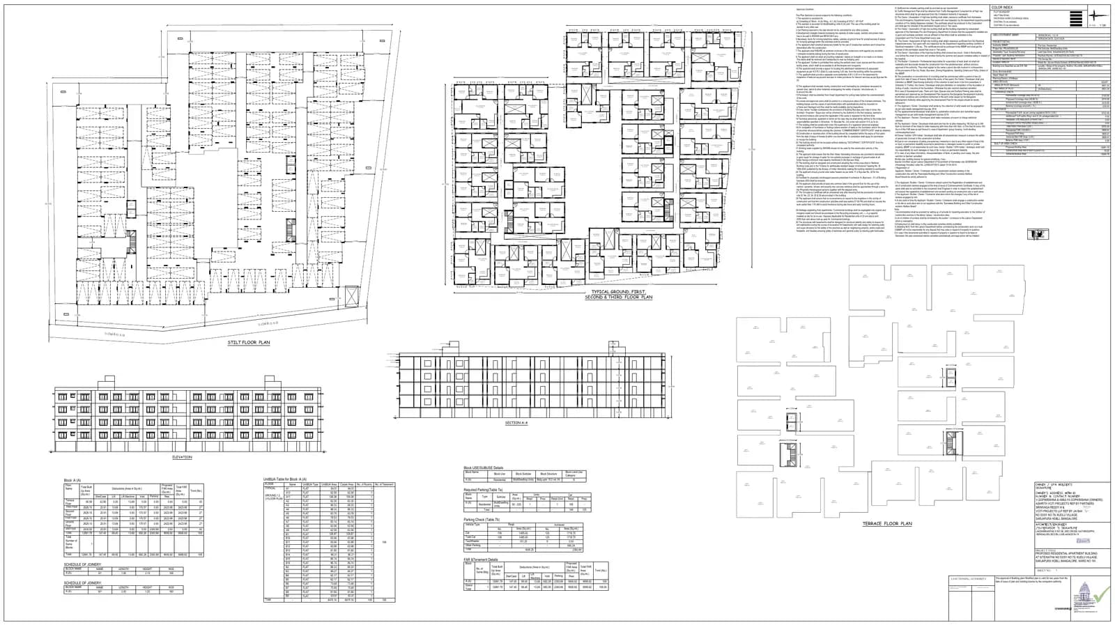 Olive & Oak: Existing Layout Plan (filed with Karnataka RERA)