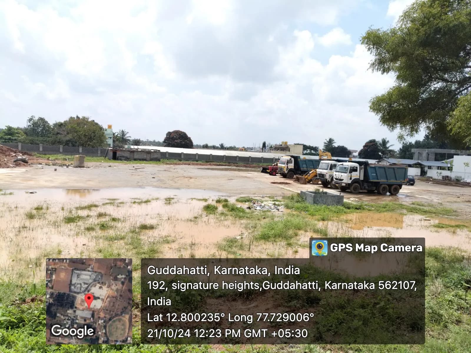 Signature Heights: Site photo filed with Karnataka RERA