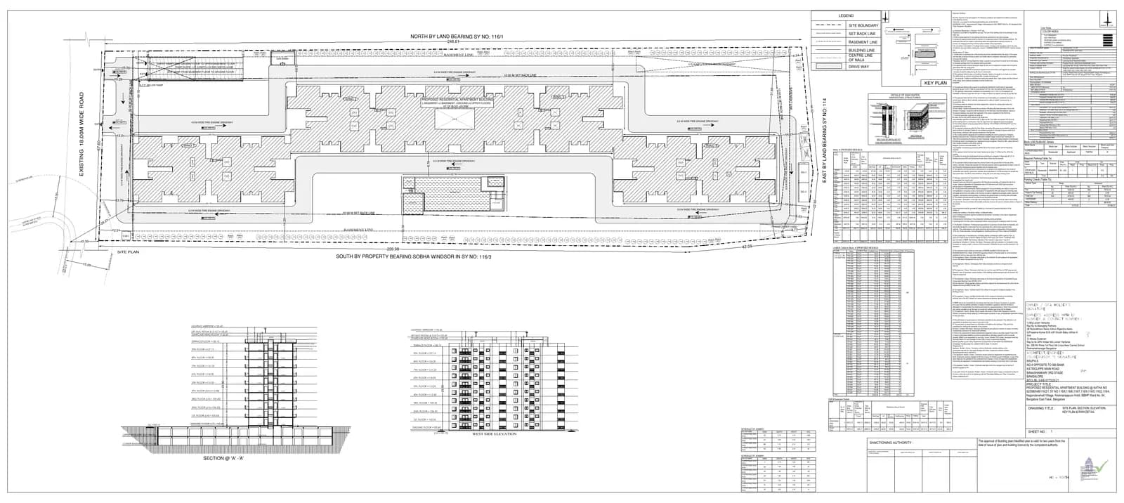 Lorven Cascade Garden: Approved Building/Plotting Plan, page 1 (filed with Karnataka RERA)