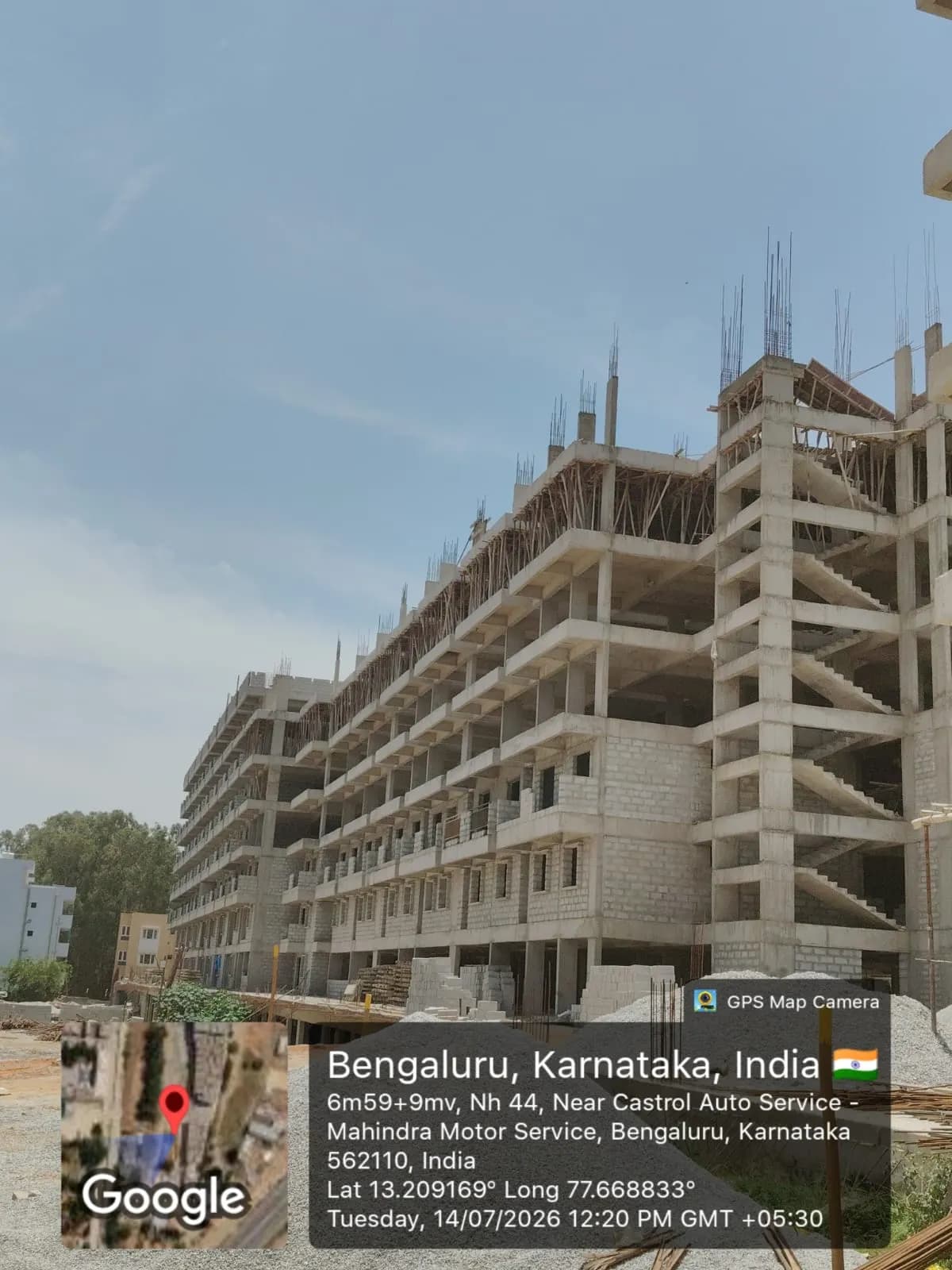 Impact Sanvi Aero Gardens: Site photo filed with Karnataka RERA