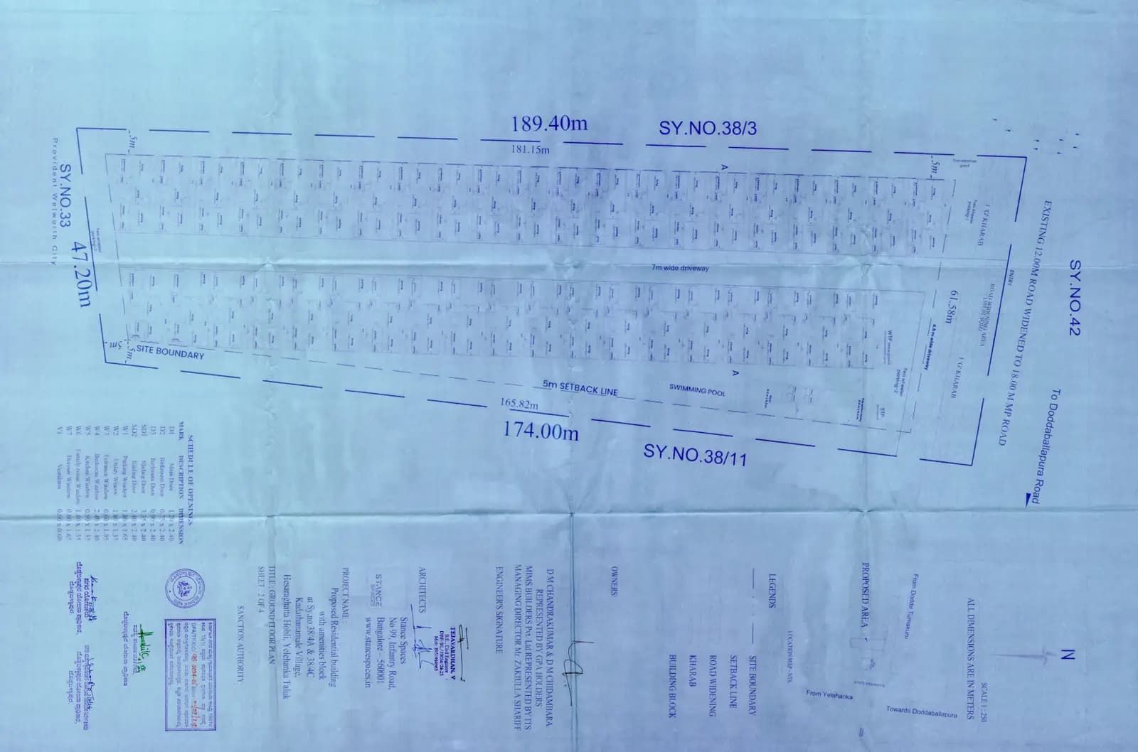 Mims Oakdale I: 12 Ground Floor Plan (filed with Karnataka RERA)