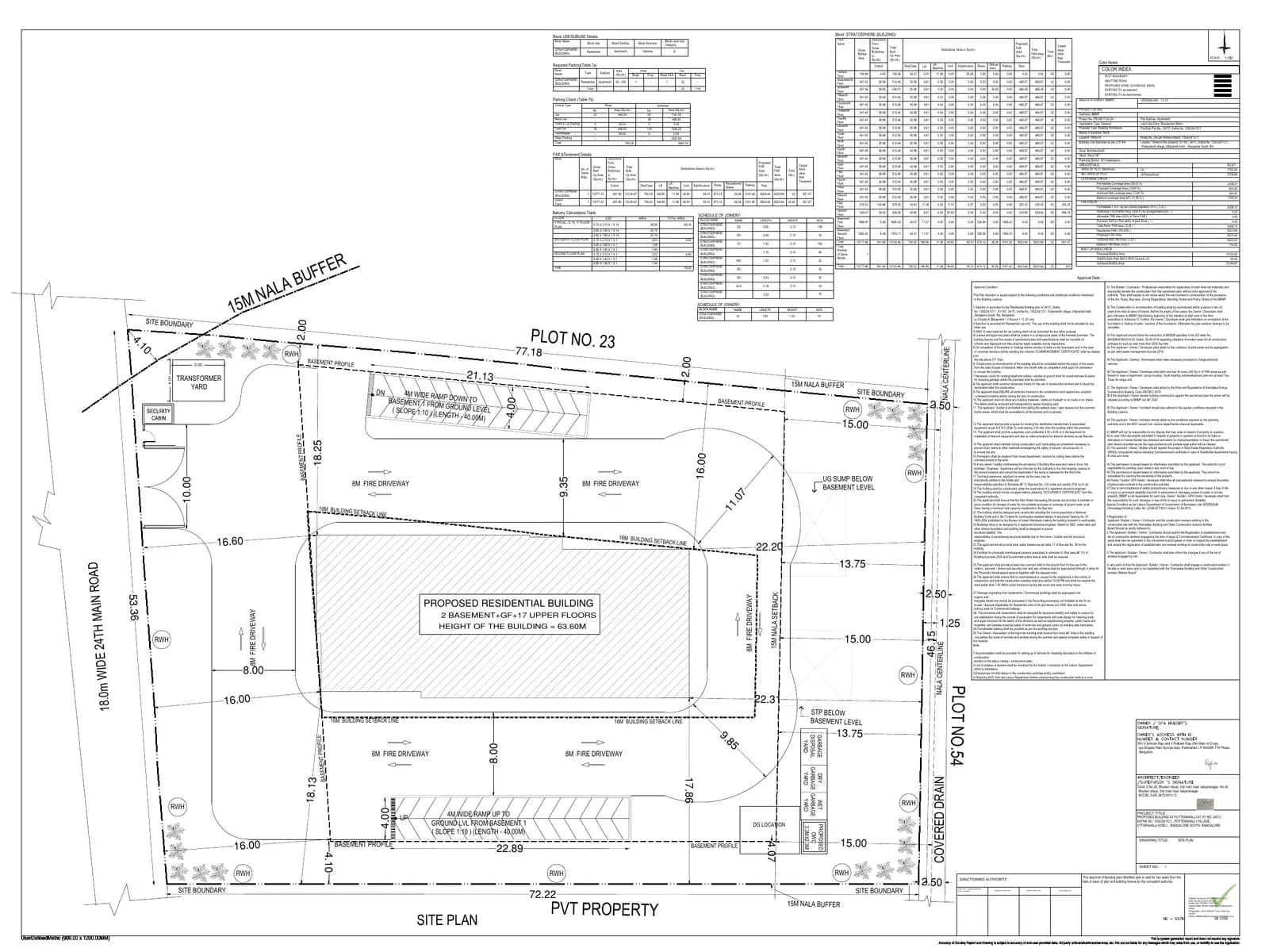 Straatosphere: Approved Building Plan, page 1 (filed with Karnataka RERA)