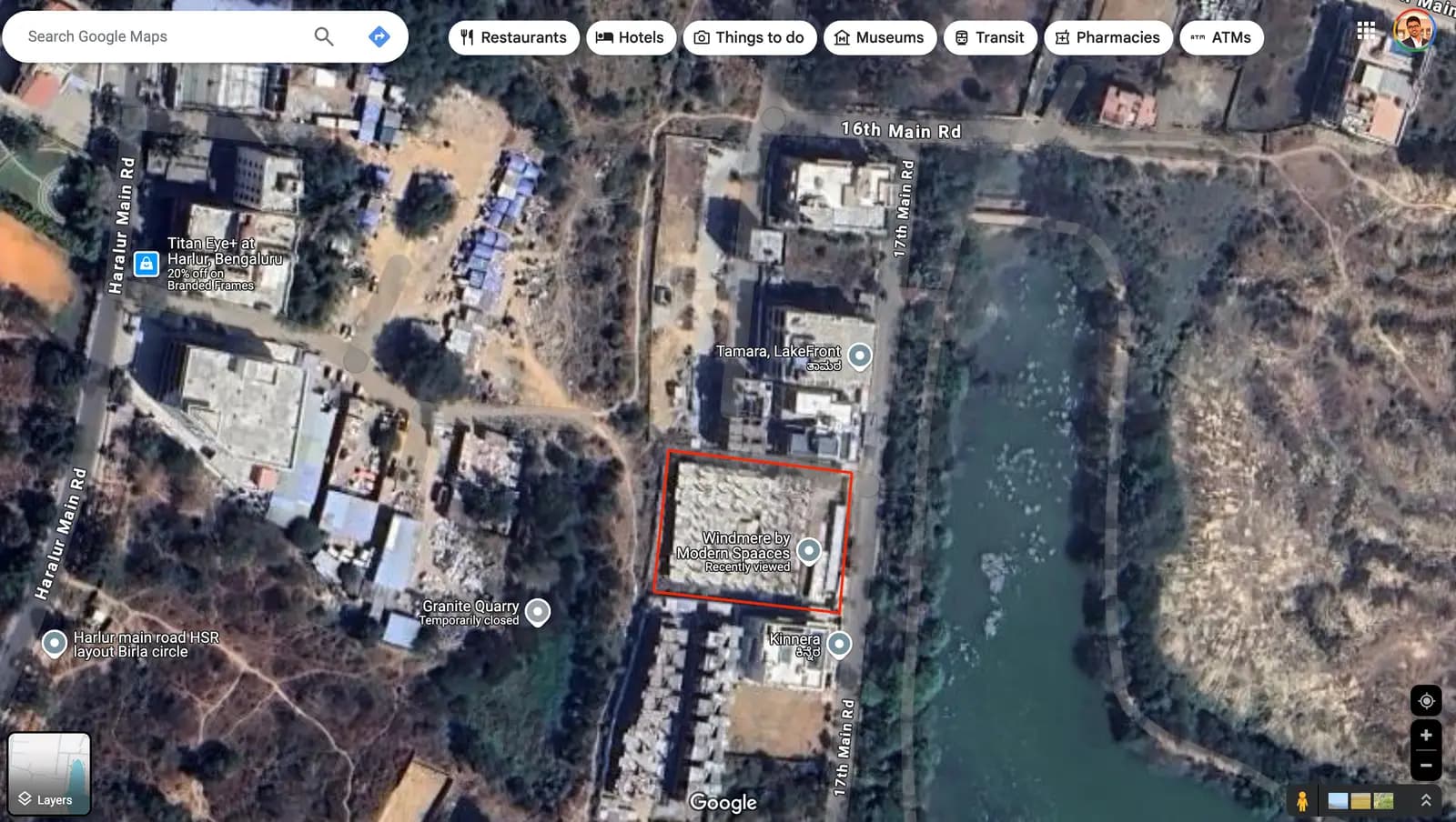 Windmere: Google Map Demarcation.png (filed with Karnataka RERA)