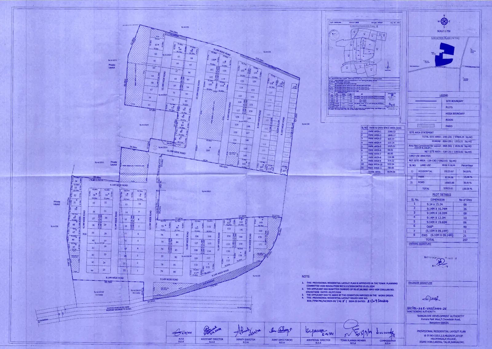 Indian Springs: Existing Layout Plan (filed with Karnataka RERA)