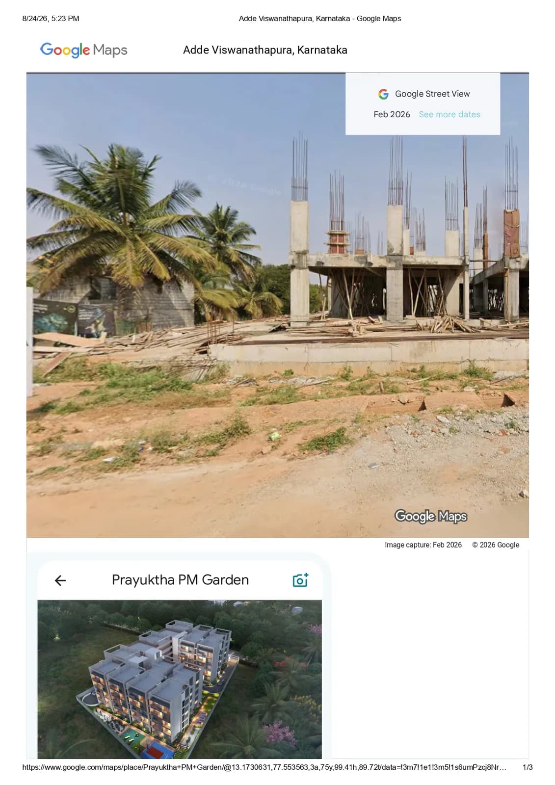 PM Garden: Site photo filed with Karnataka RERA