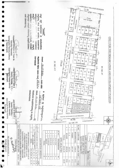 Venkatadri Enclave: Approved Layout Plan/Demarcation Plan (filed with Karnataka RERA)