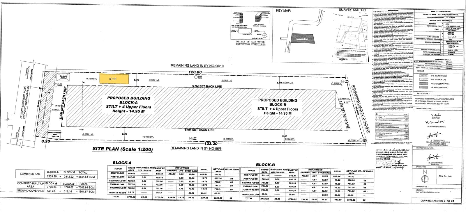 Amoga Sai Residency: STP Marked - Approved Plan.pdf (filed with Karnataka RERA)