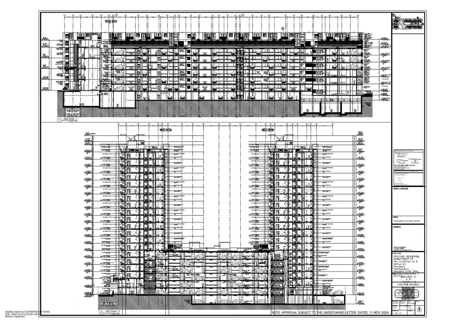 Provident Ecopolitan: DWG 5_Layout_Elevation Sheet1_DO3_KIADB_00118_24_25_ALT.pdf (filed with Karnataka RERA)