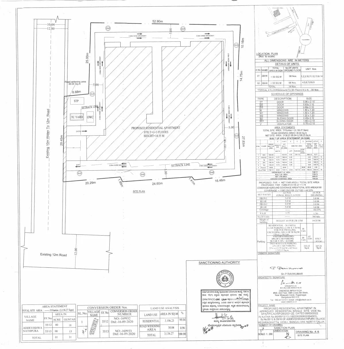 Silver Oak Pearl: Approved Building Plan (filed with Karnataka RERA)