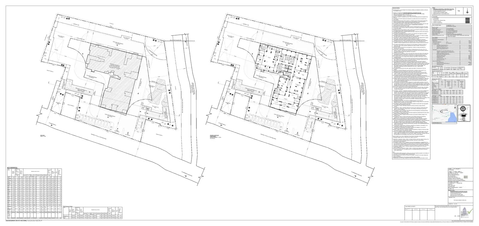 Cumins Sanctum: Approved Building Plan, page 1 (filed with Karnataka RERA)