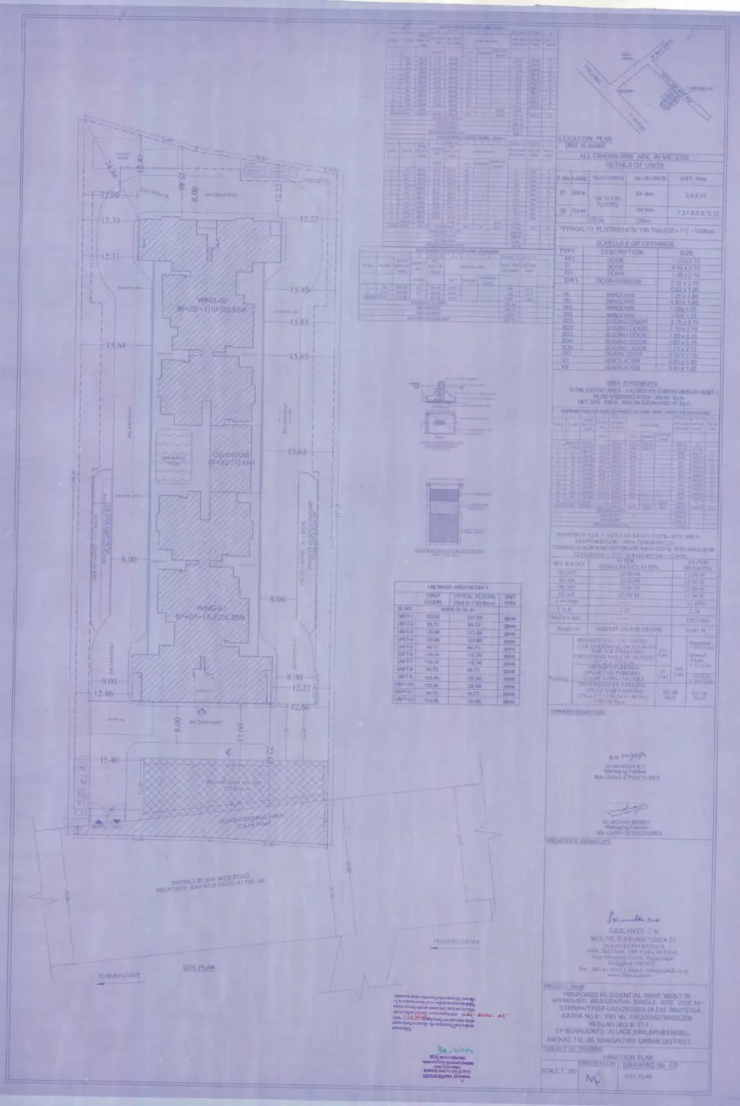 LS Sakura: Approved Building Plan (filed with Karnataka RERA)
