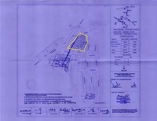 Aquatownn Phase 1: Approved Layout Plan/Demarcation Plan (filed with Karnataka RERA)