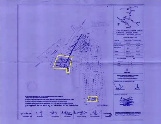 Aquatownn: Approved Layout Plan/Demarcation Plan (filed with Karnataka RERA)