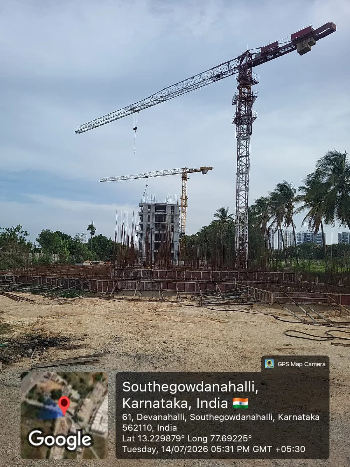 Surya Serene Skyline: Site photo filed with Karnataka RERA