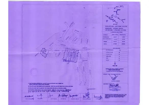 Aquatownn: Approved Layout Plan/Demarcation Plan (filed with Karnataka RERA)