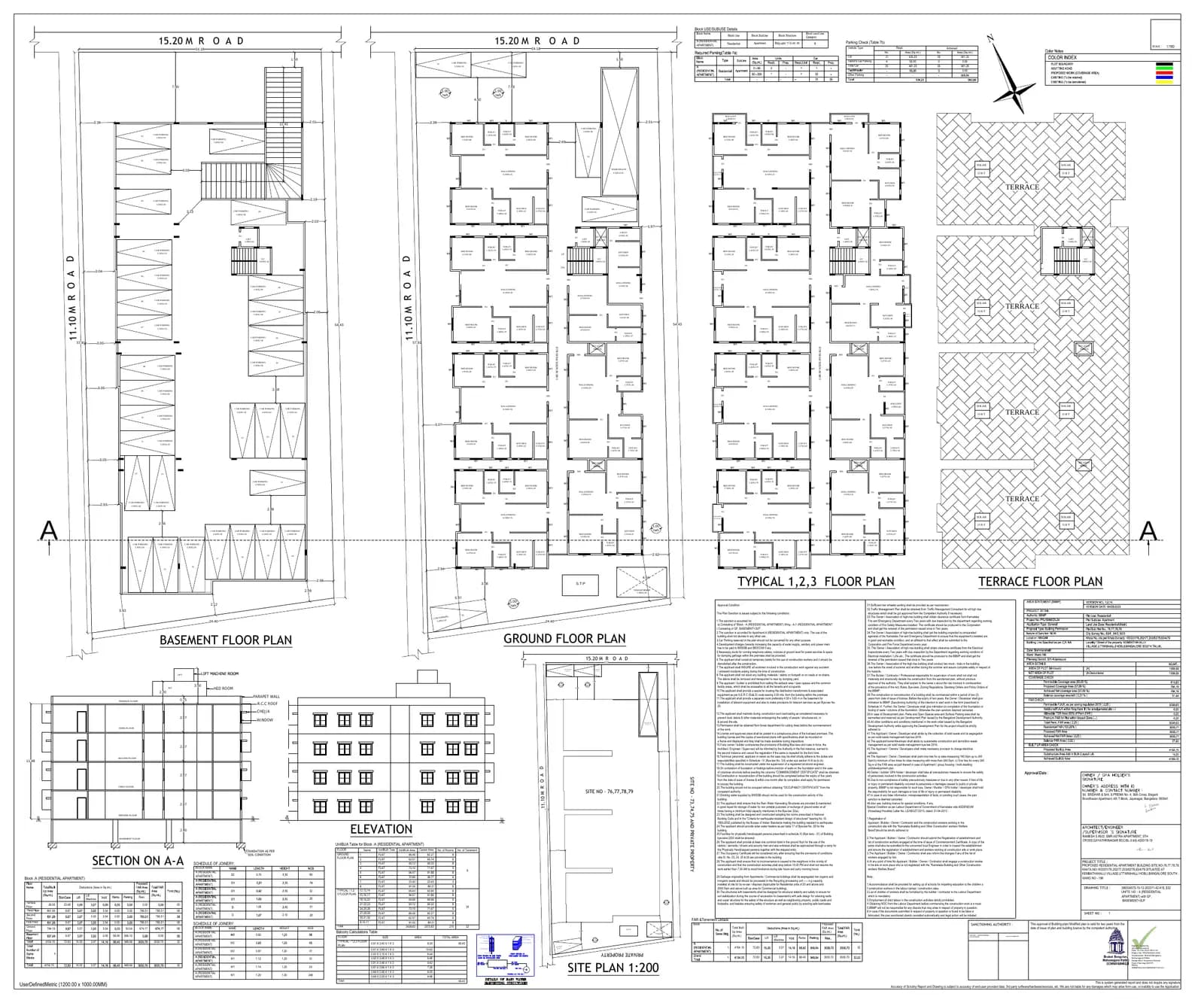 Serene Homes: Approved Building Plan (filed with Karnataka RERA)