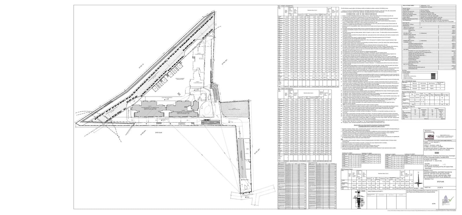 The Urban Forest: A-17 FLOOR PLANS, page 1 (filed with Karnataka RERA)