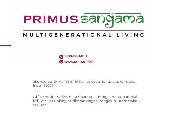 Primus Sangama: Brochure, page 8 (filed with Karnataka RERA)