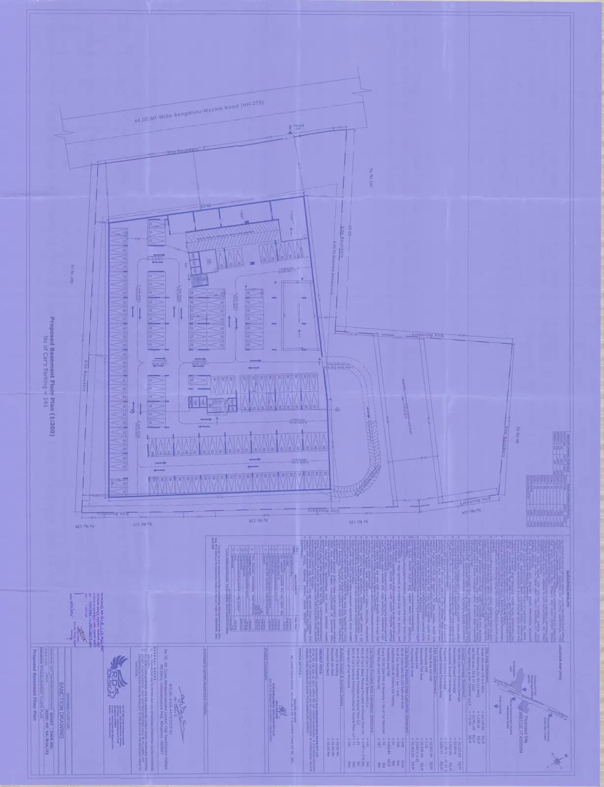 Primus Sangama: Basement Floor Plan 2025 1 15 1428.pdf (filed with Karnataka RERA)