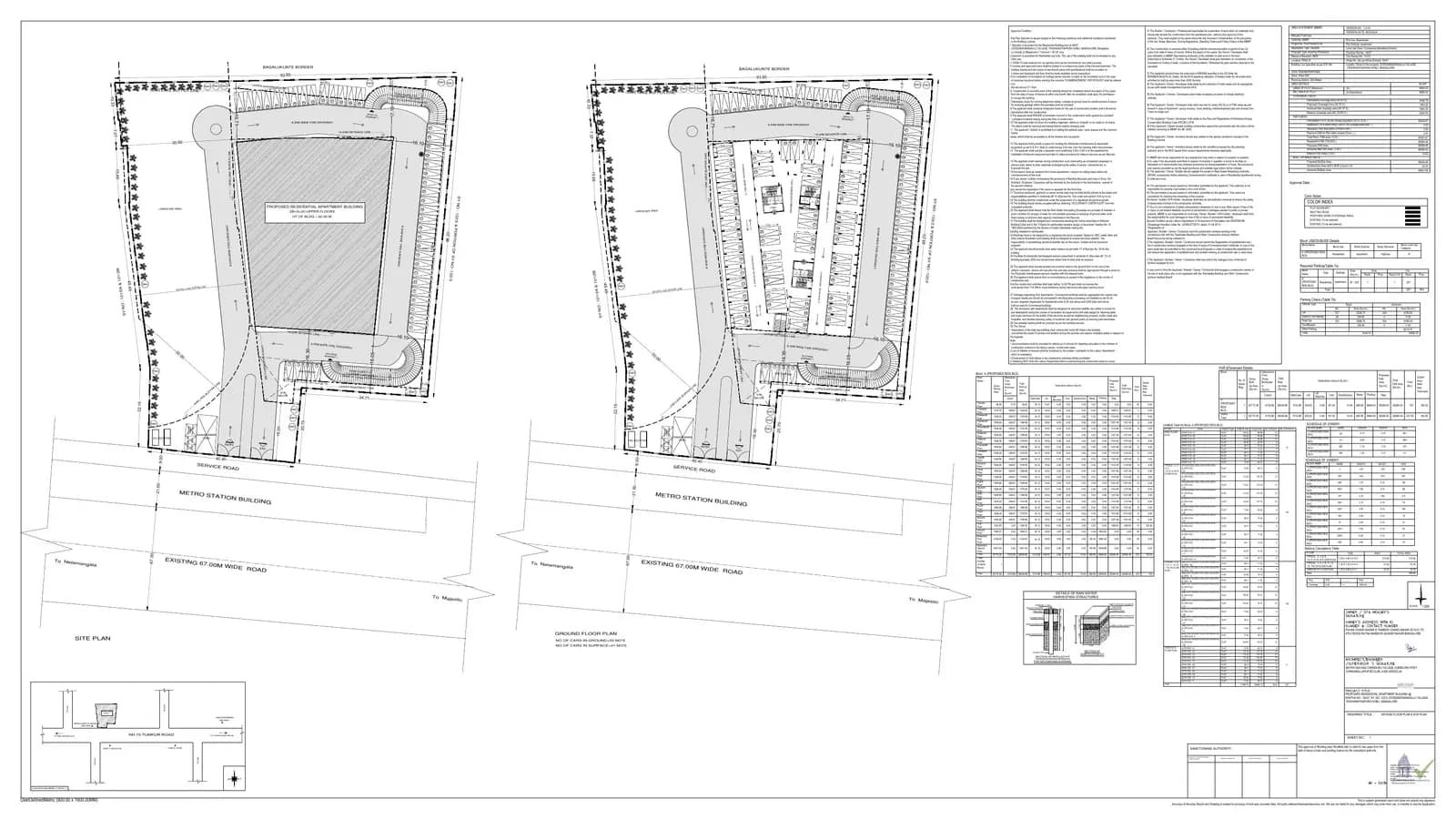 Sipani Samuha: Approved Building Plan, page 1 (filed with Karnataka RERA)