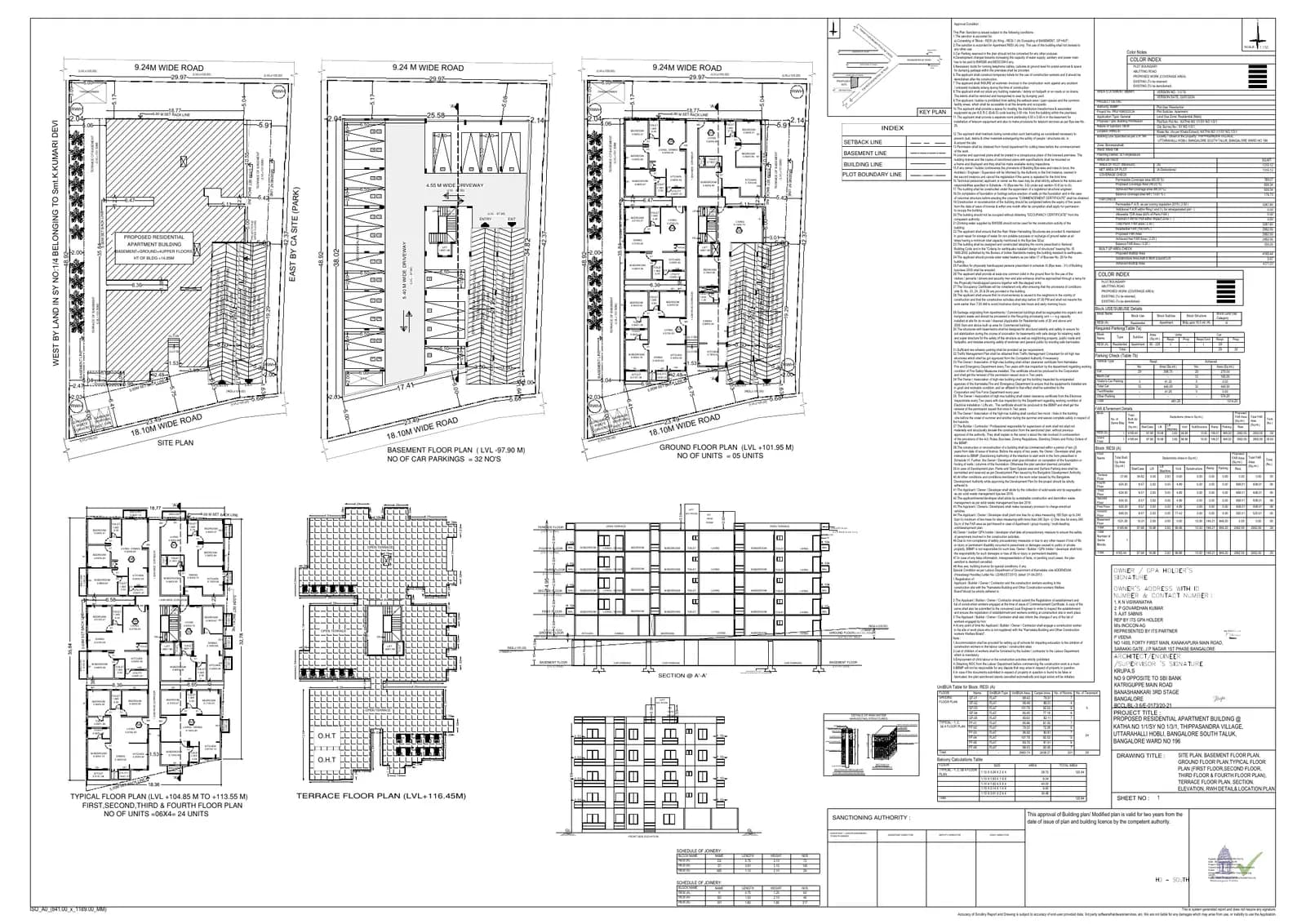 Avalon: T - Q1 Approved Plan (filed with Karnataka RERA)