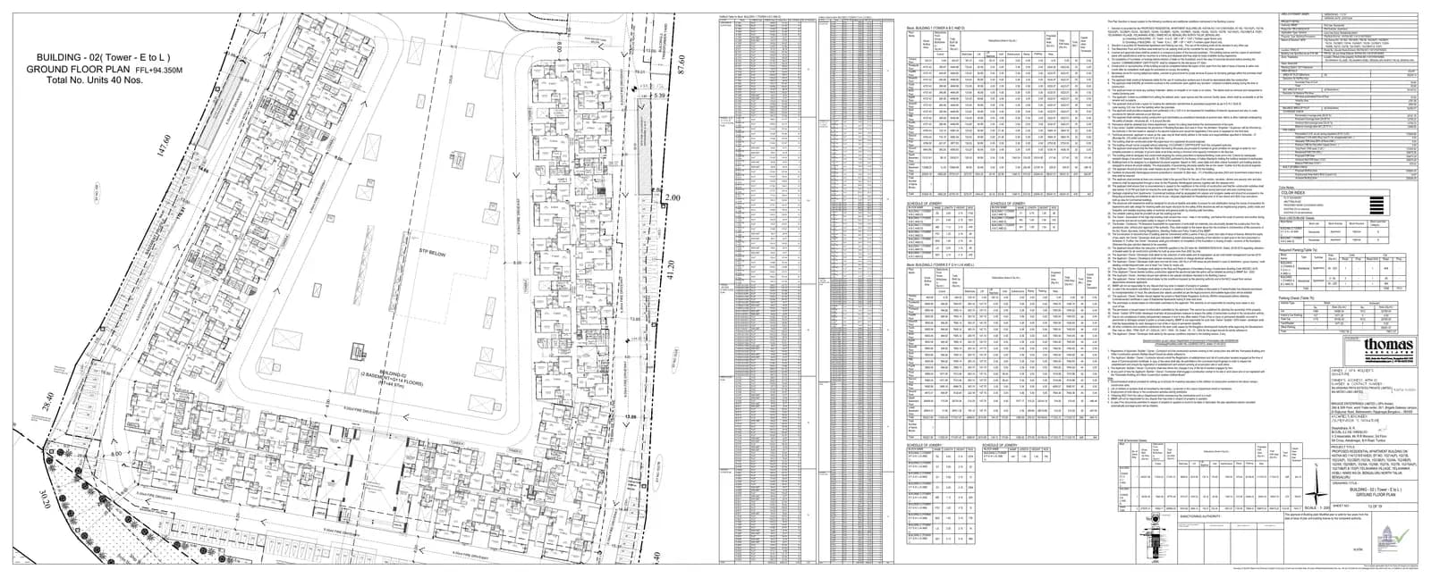 Brigade Eternia: Brigade Eternia - BUILDING - 02 (Tower - E to L) GROUND FLOOR PLAN.pdf (filed with Karnataka RERA)