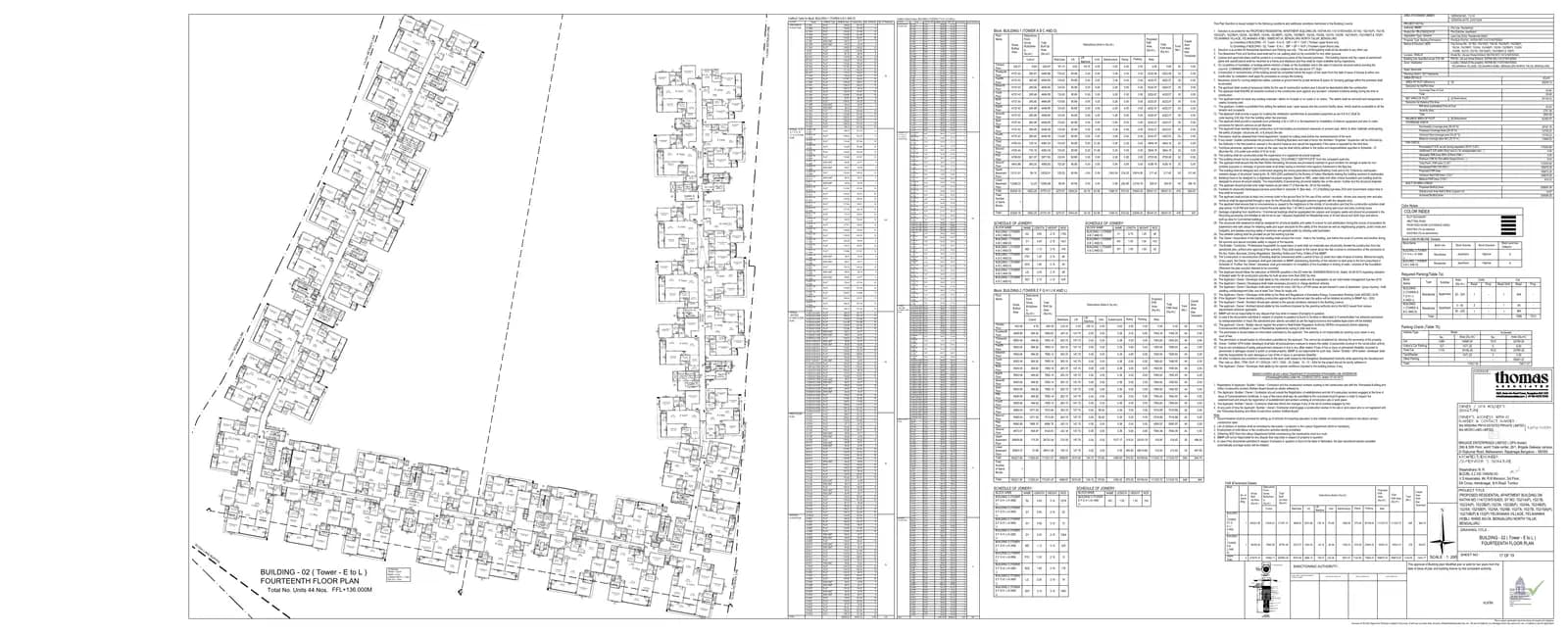 Brigade Eternia: Brigade Eternia - BUILDING - 02 (Tower - E to L) FOURTEENTH FLOOR PLAN.pdf (filed with Karnataka RERA)