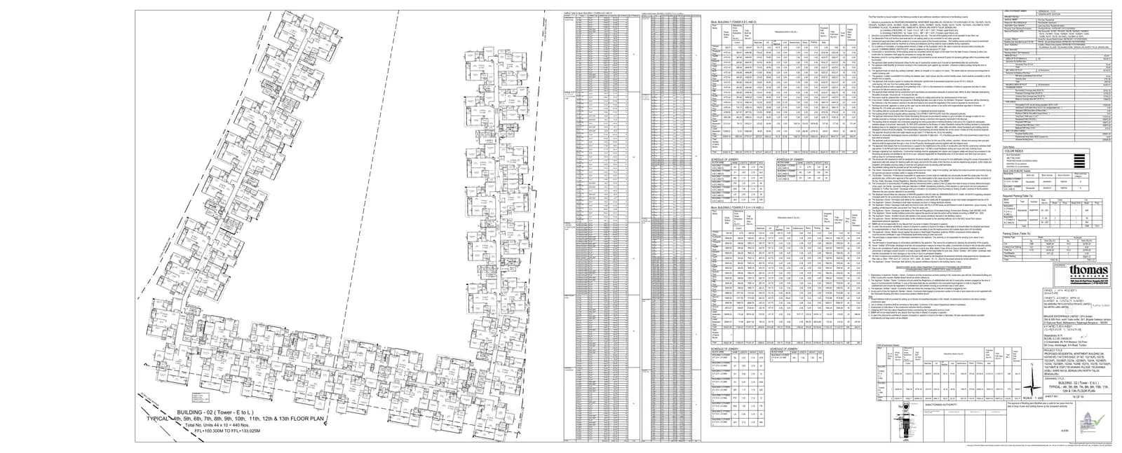 Brigade Eternia: Brigade Eternia - BUILDING - 02 (Tower - E to L) 4th, 5th, 6th, 7th, 8th, 9th, 10th, 11th, 12th & 13th FLOOR PLAN.pdf (filed with Karnataka RERA)