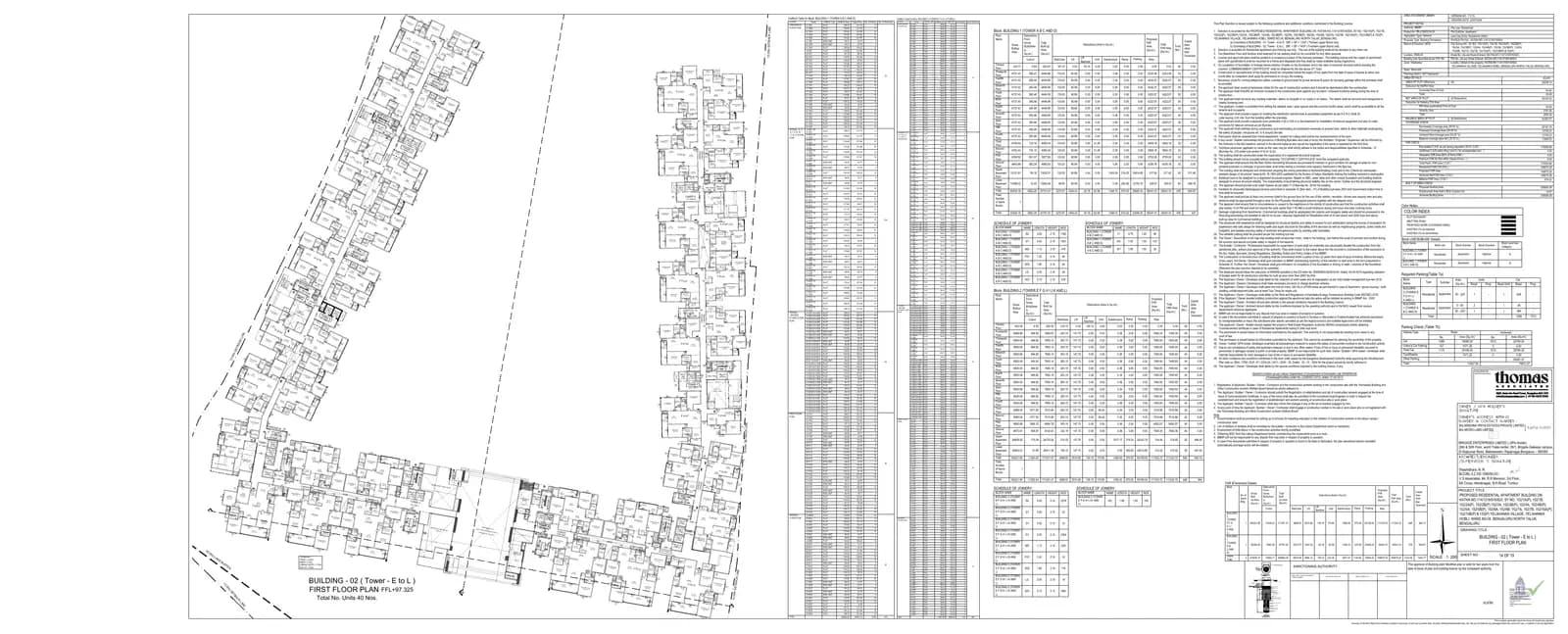 Brigade Eternia: Brigade Eternia - BUILDING - 02 (Tower - E to L) FIRST FLOOR PLAN.pdf (filed with Karnataka RERA)