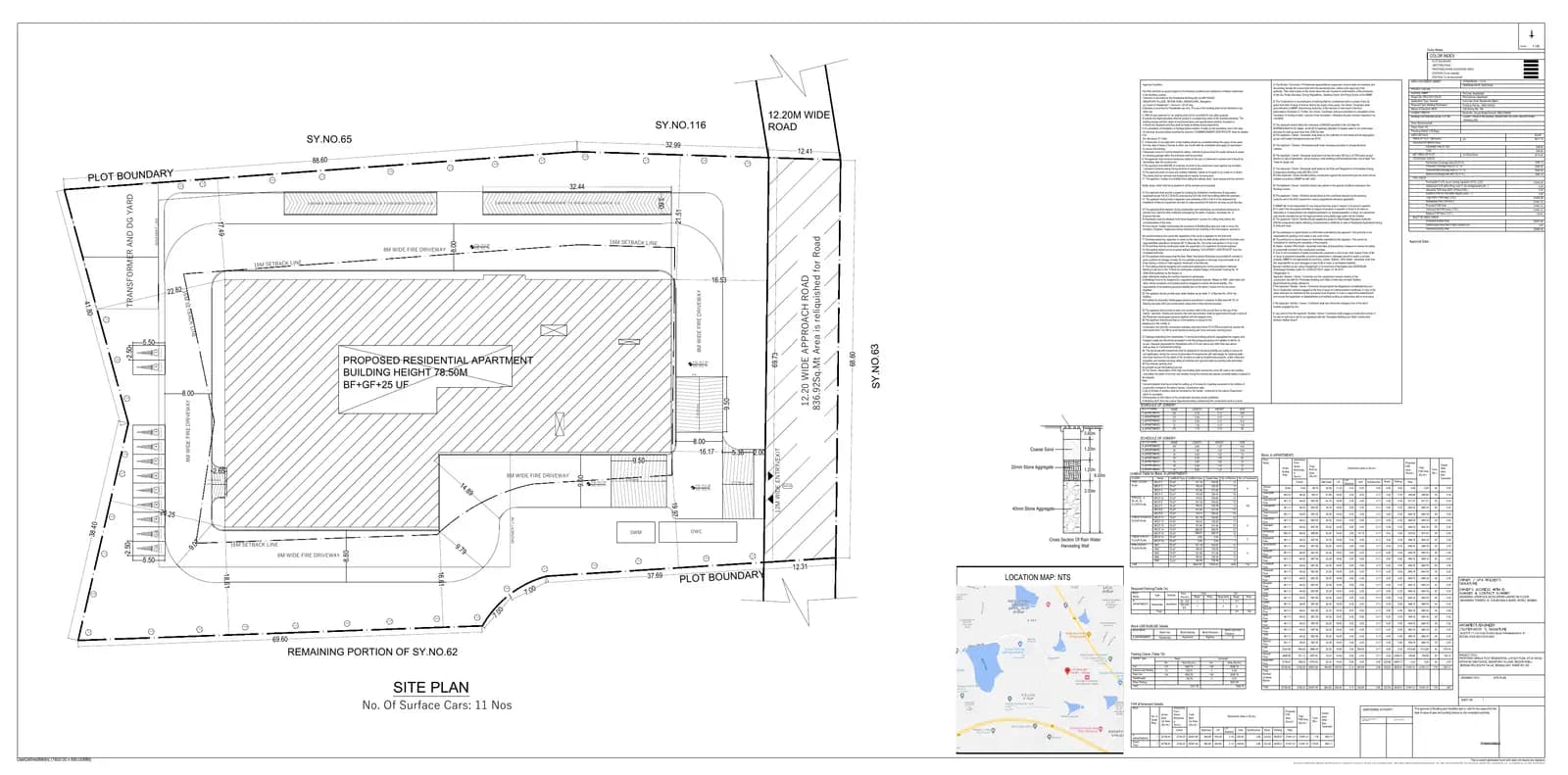 Mahindra Newhaven: Approved Building Plan, page 1 (filed with Karnataka RERA)