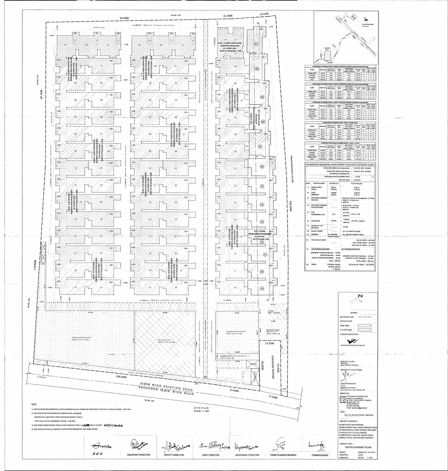 VRR Golden Enclave: Approved Building Plan (filed with Karnataka RERA)
