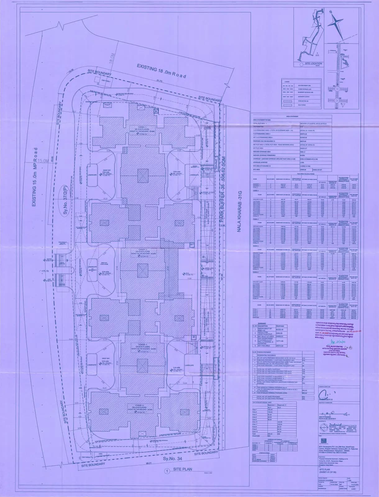 Ebony at Brigade Orchards: Approved Building Plan (filed with Karnataka RERA)