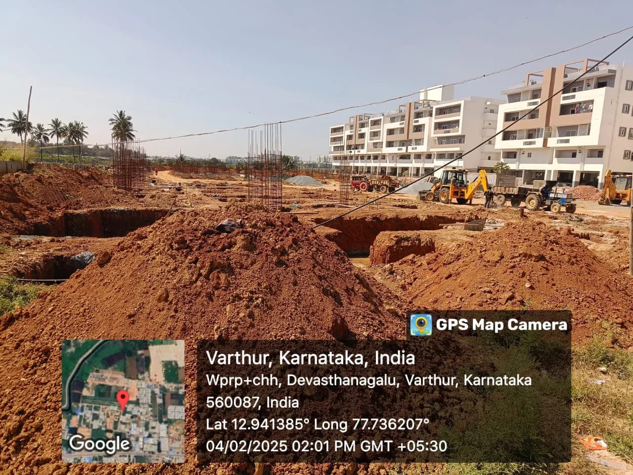 Blue Meadows: Site photo filed with Karnataka RERA