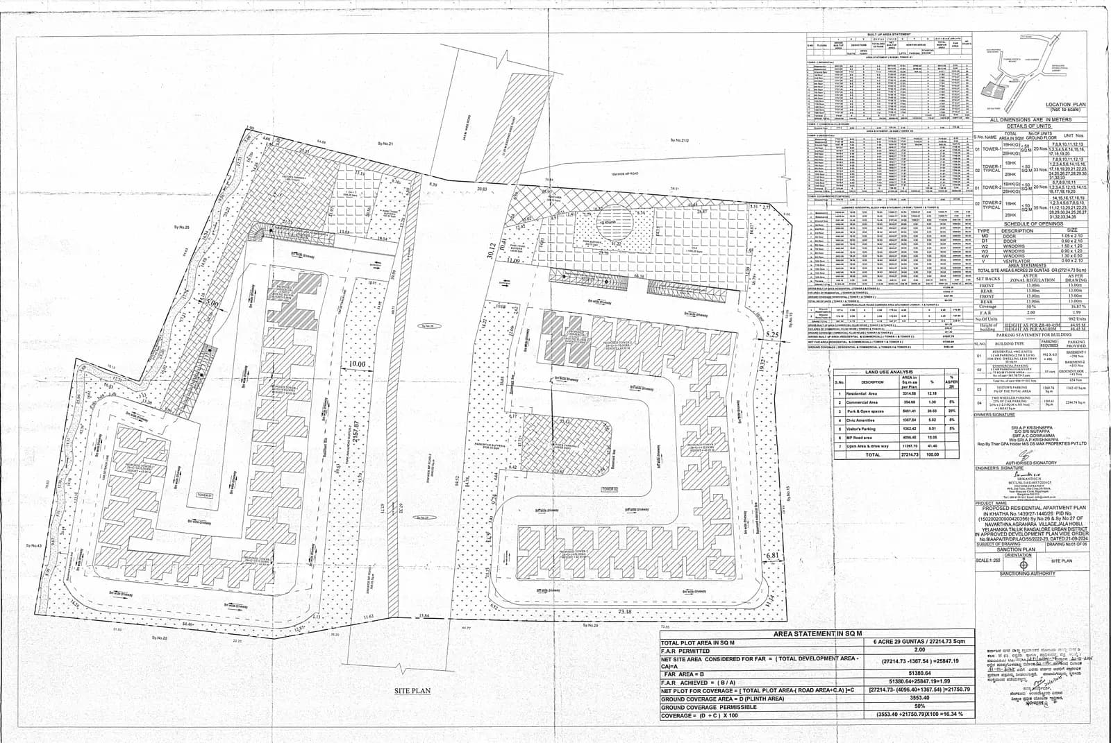 DS Max Sky Shlokam: Approved Building Plan (filed with Karnataka RERA)