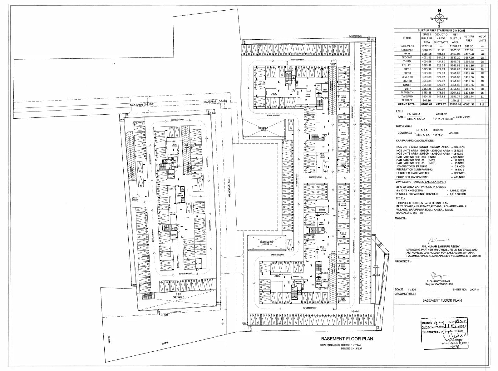 Cynosure Sunny Groves: Floor Plans, page 1 (filed with Karnataka RERA)
