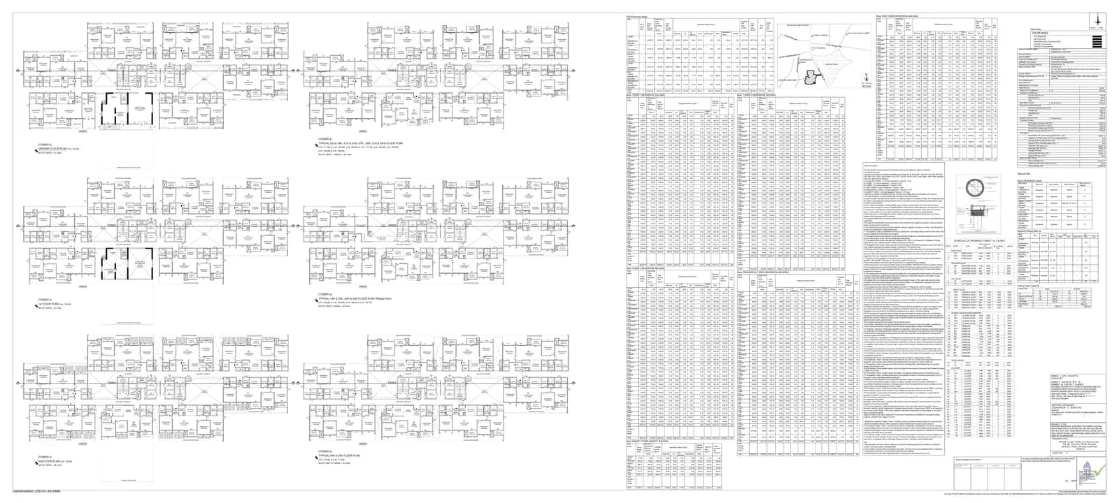 Abhee Aaria: Tower 3 & EWS Tower - Floor Plan, page 1 (filed with Karnataka RERA)