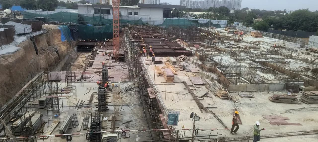 Abhee Aaria: Site photo filed with Karnataka RERA