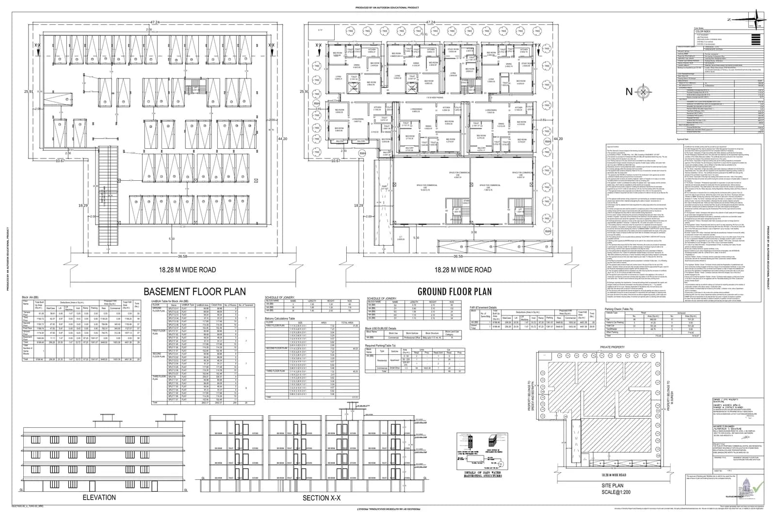 Akshaya Enclave: Approved Building Plan, page 1 (filed with Karnataka RERA)