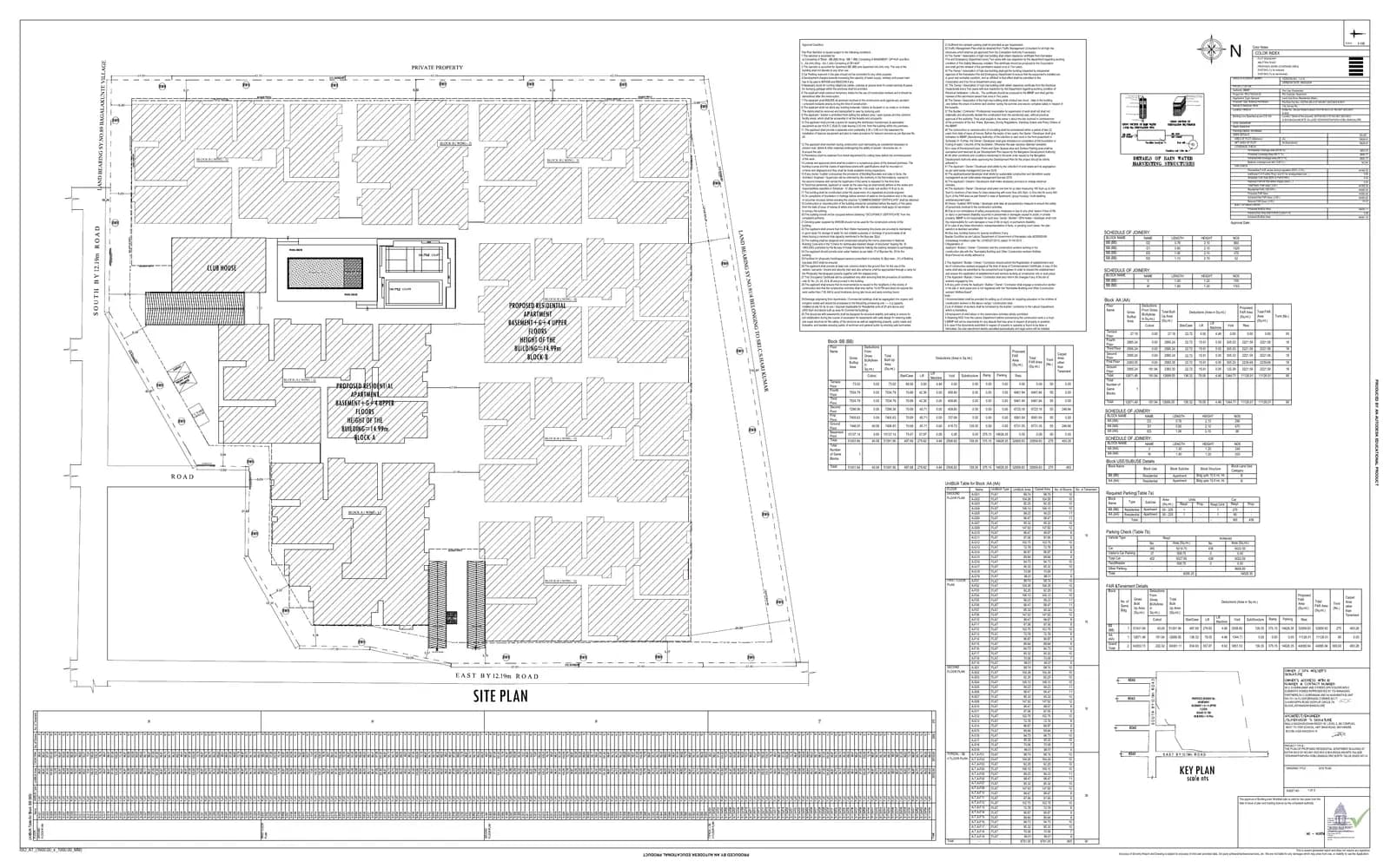 Natures Lap By 5 Elements: Approved Building Plan, page 1 (filed with Karnataka RERA)