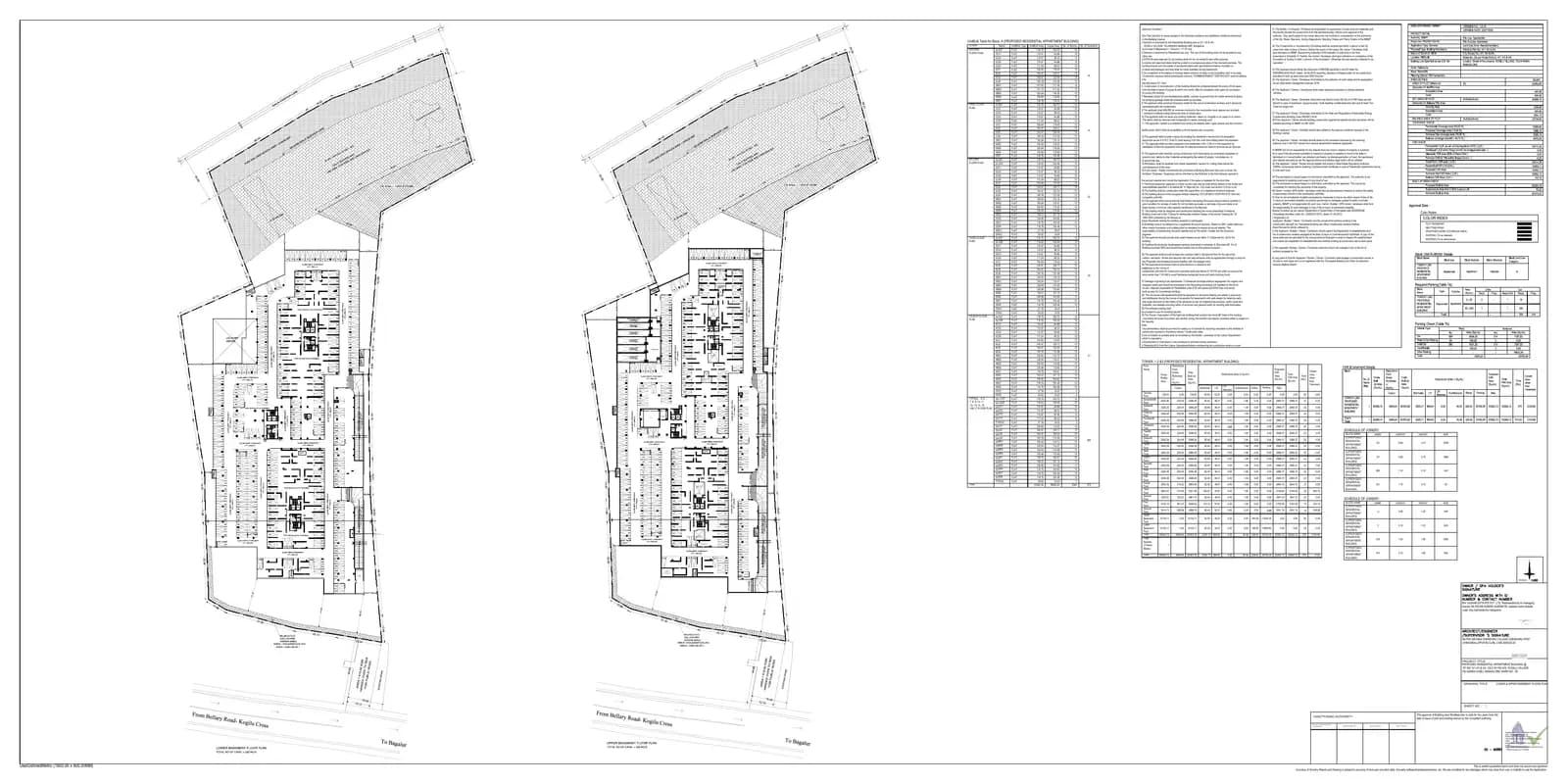Vajram Vivera: Approved Building Plan, page 1 (filed with Karnataka RERA)